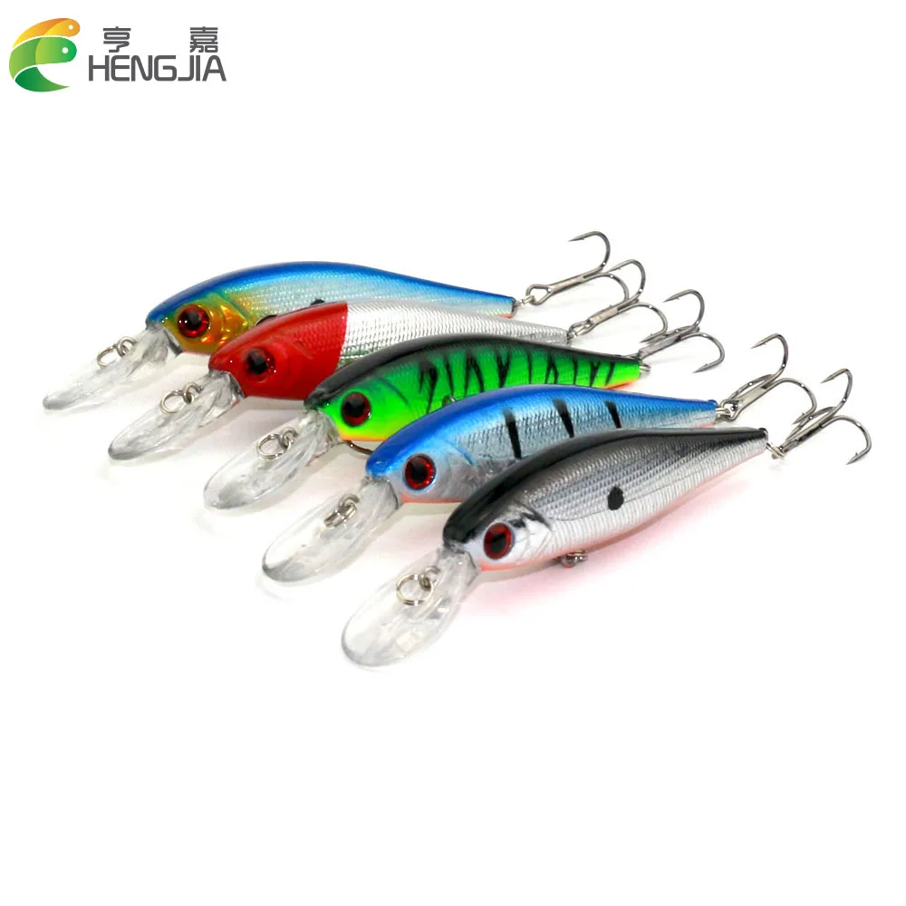 HENGJIA 10 видов цветов Рыболовная Приманка Minnow пластиковая твердая приманка