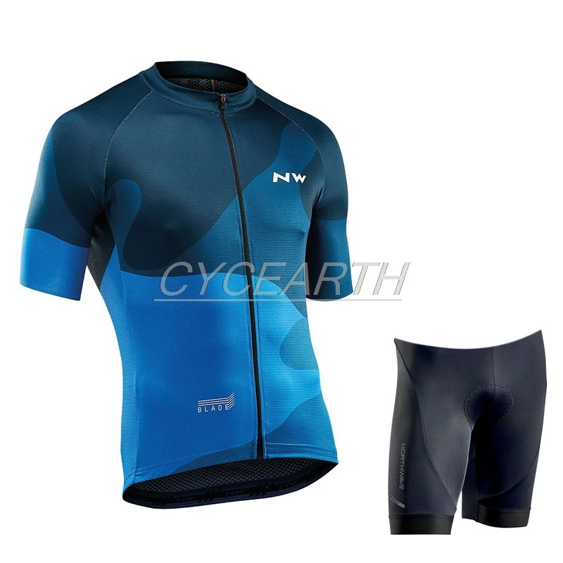 short set Northwave, Мужская футболка для велоспорта, летний комплект с коротким рукавом, Майо, нагрудник, шорты, велосипедная одежда, спортивная рубашка, одежда, костюм NW - Цвет: short set