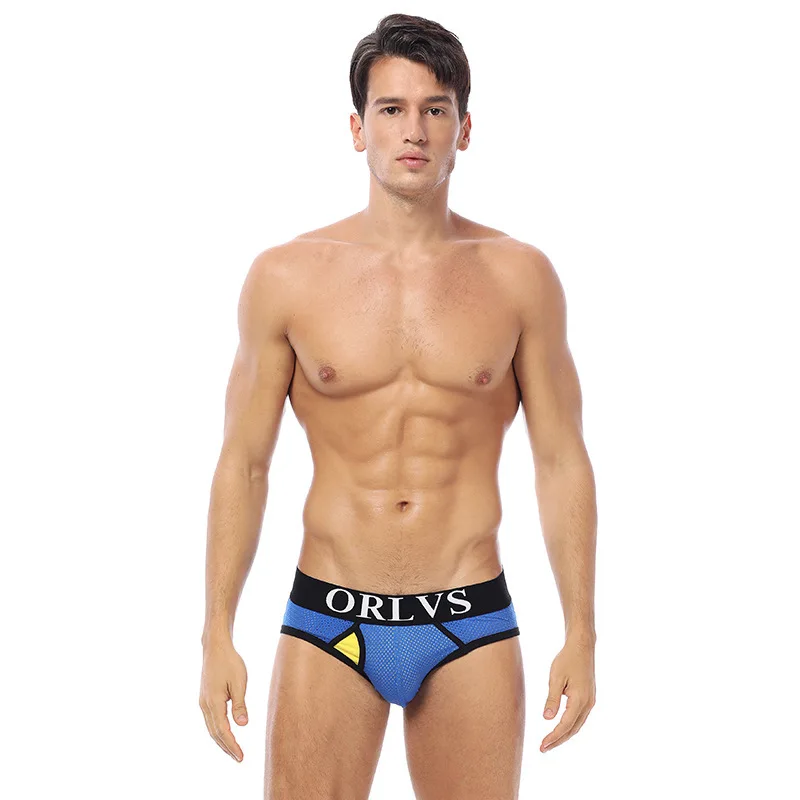 Сетчатое сексуальное мужское нижнее белье из чистого хлопка вентиляционные