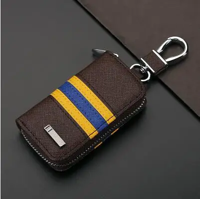 Buy 2018 New striated design Auto key wallet case Creative Car Key ring For Tesla Mustang Dodge Aston Martin Best Gift 3colors on
