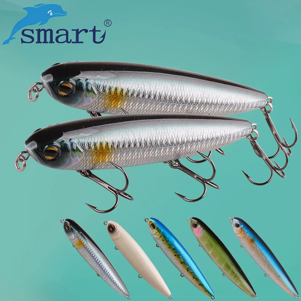 

SMART Top Water Pencil Baits125mm27.8g VMC Treble Hook Hard Fishing Lure Iscas Artificial Para Pesca Leurre Peche Souple