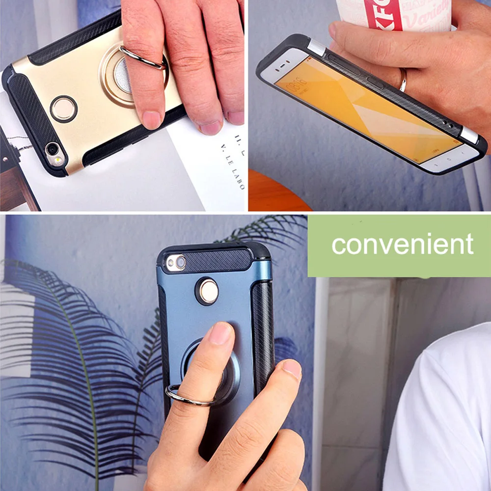 Coque для Xiaomi redmi 4x кейс держатель для колец подставка защитный чехол для телефона xiomi redmi 4x xaomi xiami чехол для Xiaomi redmi 4x