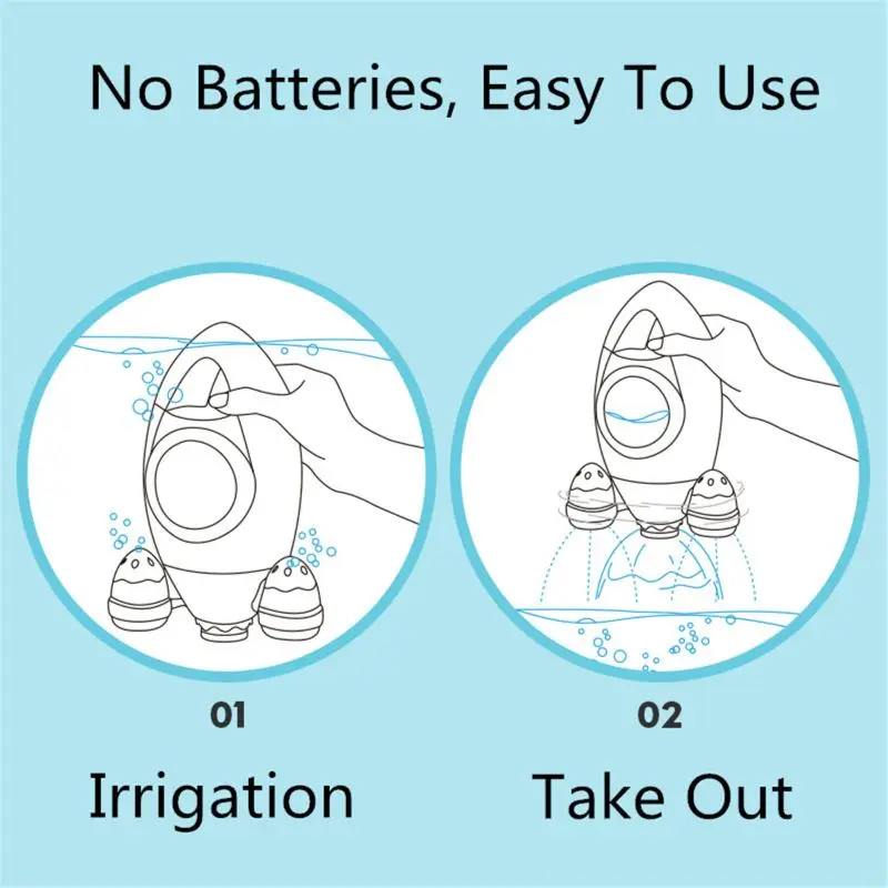 

2020 New Rocket Bath Toy Rotating Water Spray Baby Wash Hair Useful For Baby Kids