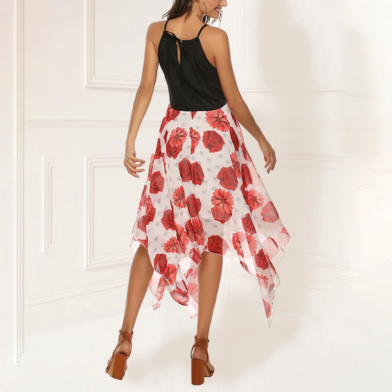 Женское платье Дамское праздничное летнее Шифоновое без рукавов модное