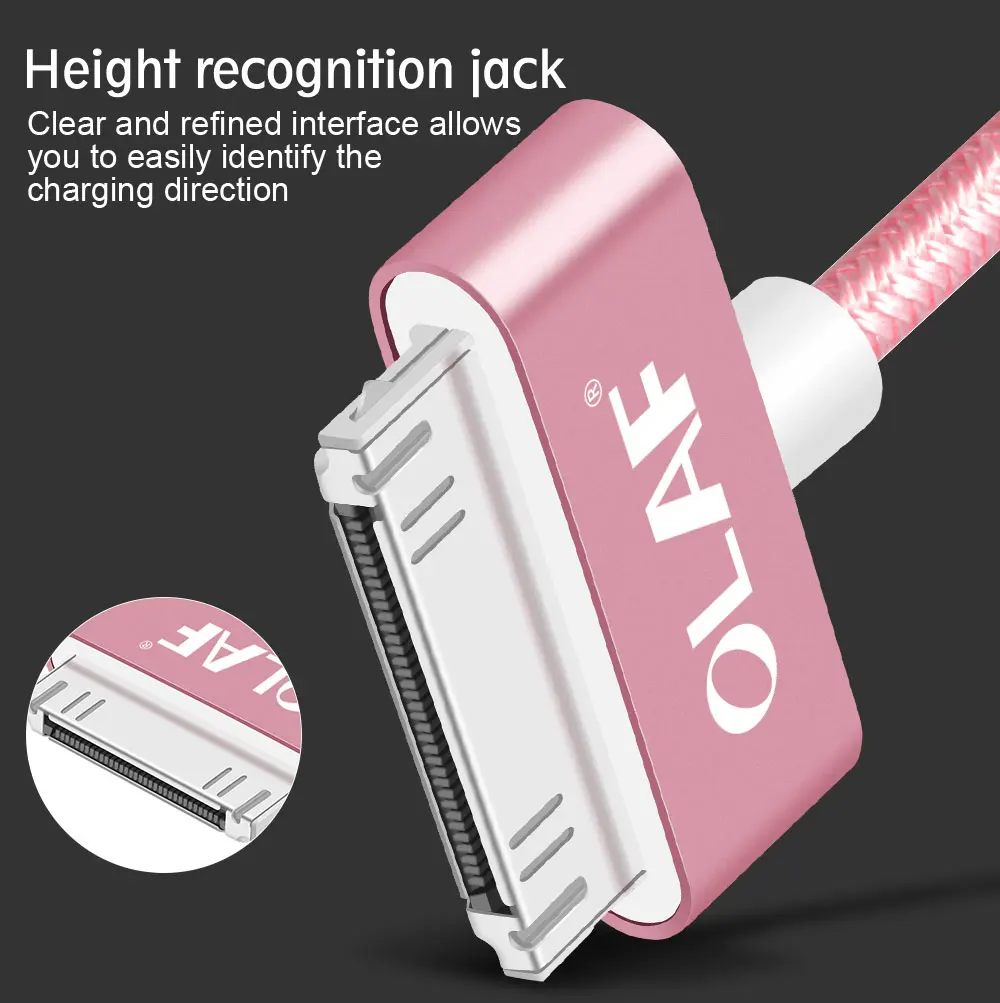 Нейлоновый кабель OLAF премиум класса для iphone 4 usb зарядки 30 контактный