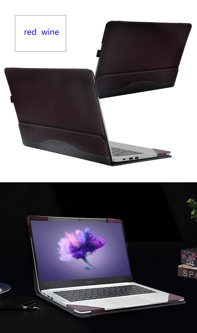 Чехол для ноутбука HuaWei Honor MagicBook 14 дюймов, Раздельный дизайн, ПУ защитный чехол, кожаный чехол для Honor MagicBook 14, чехол для ноутбука, подарки