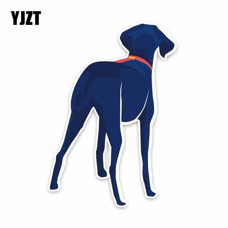 

YJZT 11CM*16CM Cartoon Dog Car Sticker PVC Car Window Animal Decal Fashion 5-1707