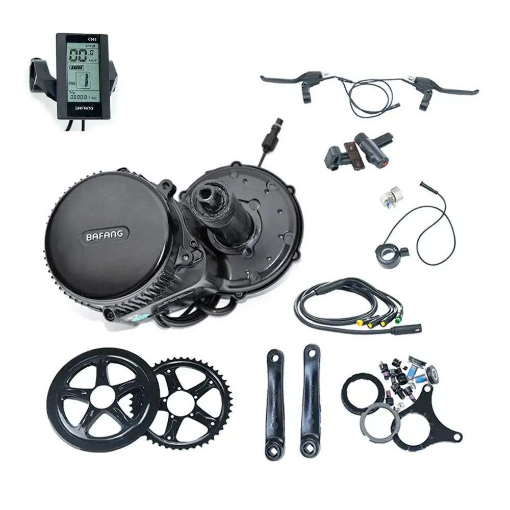 48V500W motor C965 48V500W Bafang/8fun BBS02B Середина привода электродвигатель комплект мотор-редуктор комплекты Электрический велосипед Ebike Конверсионные Комплекты с батареей - Цвет: 48V500W motor C965