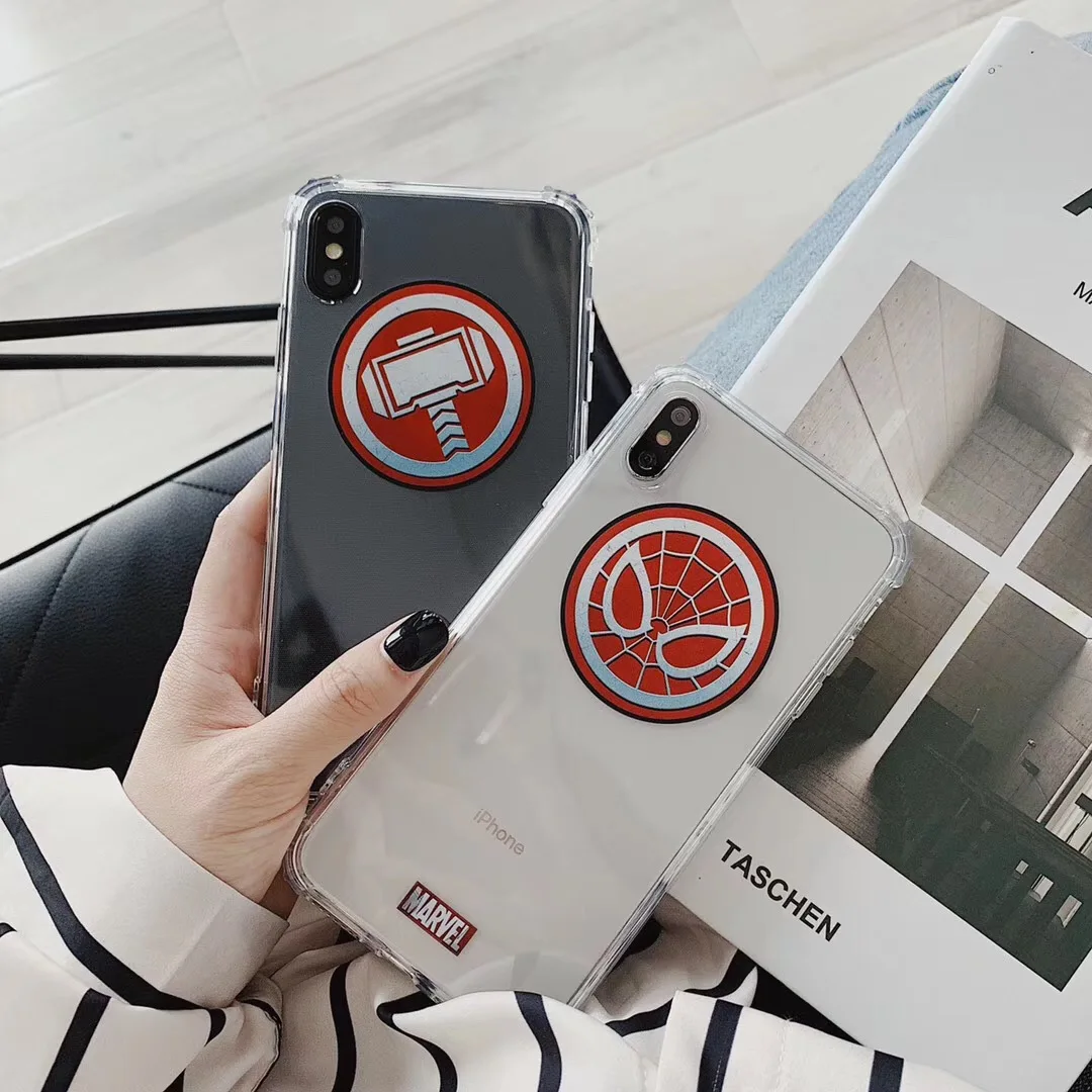 Marvel Avengers final battle Shockproof silicone cover for apple iphone X XS Max Xr 7 8 6 Plus Iron Man Spiderman Raytheon Case |
