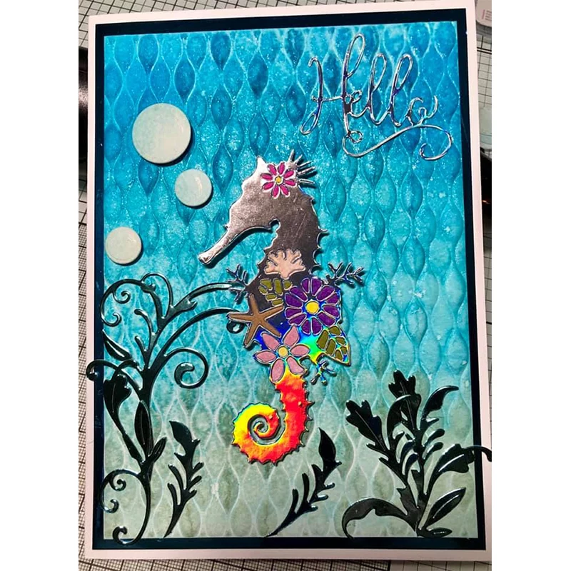 Цветочный Seahorse металлические режущие штампы Скрапбукинг Ремесло Украшение DIY