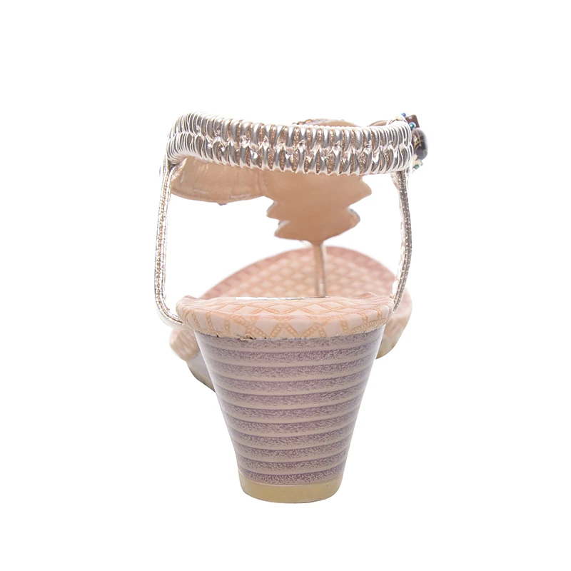 HEE GRAND/Новинка 2018 года богемные босоножки женские туфли на танкетке Вьетнамки