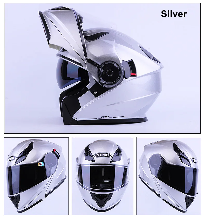 Vcoros флип Moto rcycle шлем Йема 927 модульная анфас Гонки Moto шлемы с внутренней солнцезащитный козырек объектив Moto rbike шлем