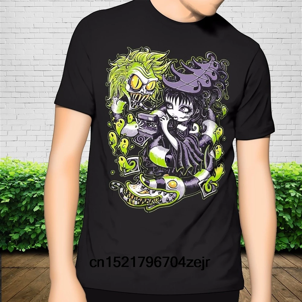 Мужская футболка Beetlejuice с принтом змеи и Лидия модные летние хлопковые топы