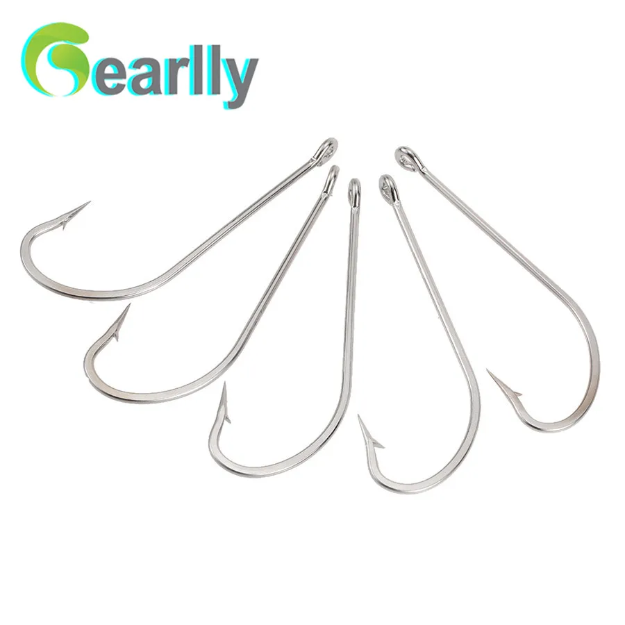 5 шт. рыболовные крючки для морской рыбалки серебристый рыболовный крючок из