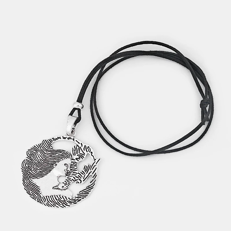 1 шт. Круглый Резной фея красоты богиня женщин с кулон птица искусственный