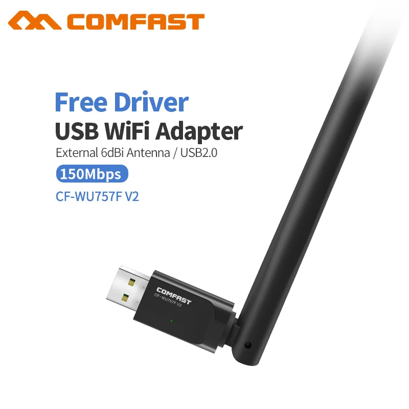 Wi Fi адаптер Comfast с антенной 6 дБи 150 Мбит/с|Сетевые карты| |