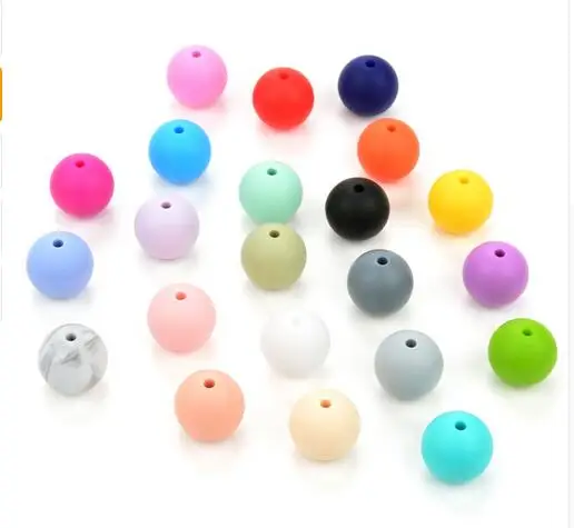 100pcs-500pcs-1000pcs 12 мм Круглый Форма Силиконовые Прорезывания Зубов Бусины | Украшения