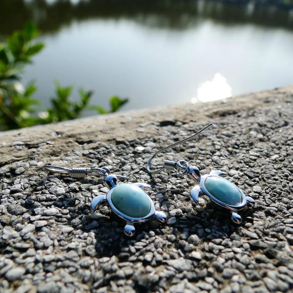 Милые серьги подвески в виде черепахи морском стиле|largo|drop earringsearrings |
