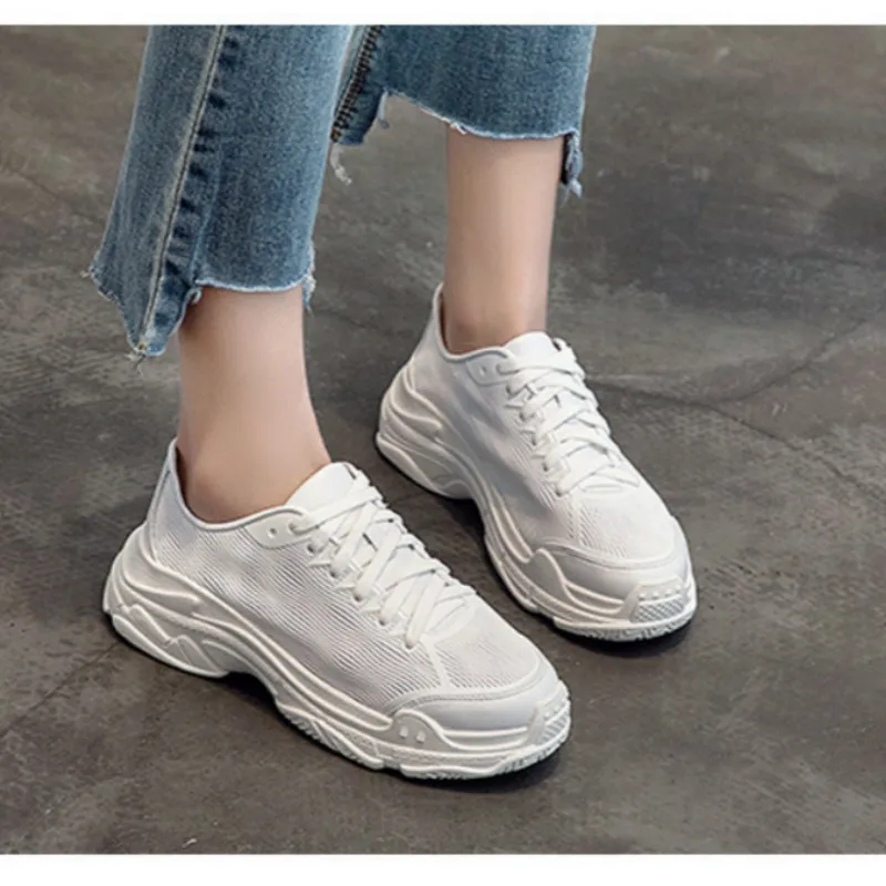 Женские кроссовки на платформе белые вулканизированные шнурках A35 14|Женские и кеды| |