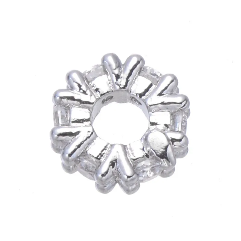 Высококачественный циркон искусственный цветок подвеска бусины на удачу