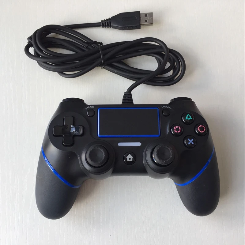 For PS4 Controller 1.5M Wired Gamepad Playstation 4 Dualshock Joystick Gamepads Multiple Vibration 6 Axies USB Cable | Электроника