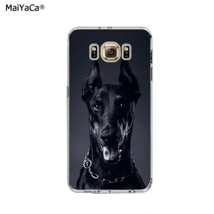 Doberman pinscher dog Мягкий силиконовый прозрачный чехол для телефона samsung s6 edge plus s7 s8 s9 s10