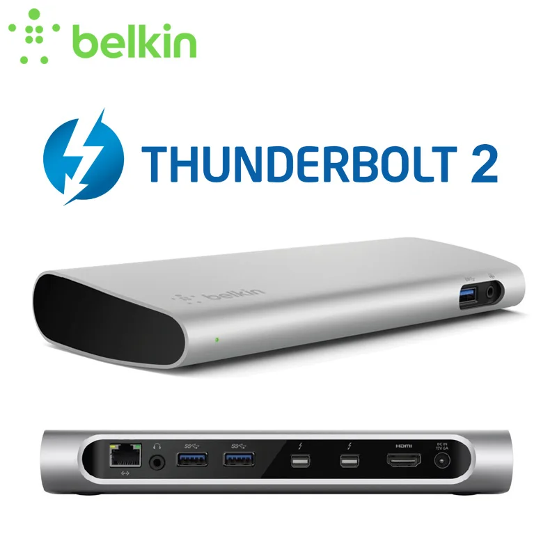 Belkin Thunderbolt 2 Express Dock HD с кабелем (20 Гбит/с USB3.0 HDMI1.4 сетевой карты аудио/видео)
