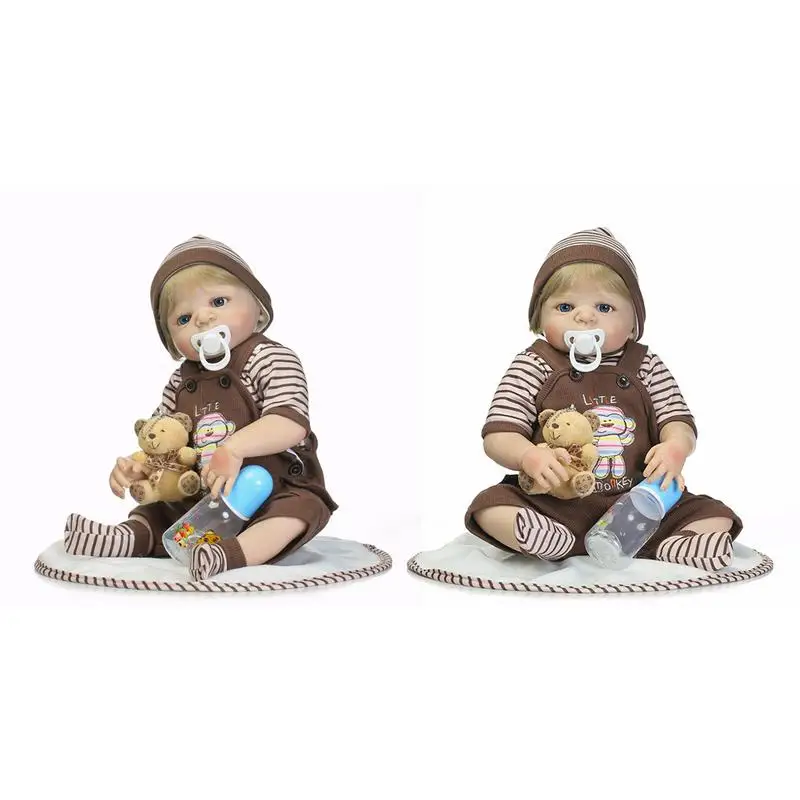 Голубые глаза Reborn куклы Детские Моделирование дети реалистичные игрушки