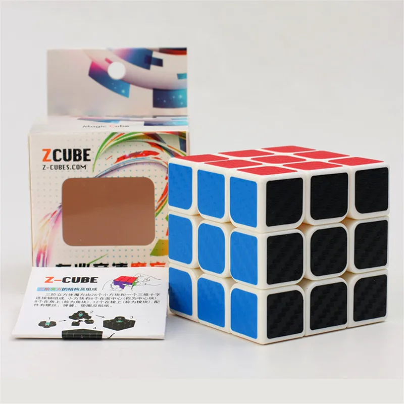 Новейший Z cube Carbon Fibe 3x3x3 шесть цветов профессиональный магический куб