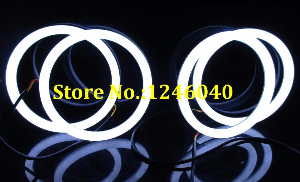 Двухцветный белый и янтарный хлопковый светодиодный кольцевой комплект Angel eyes halo