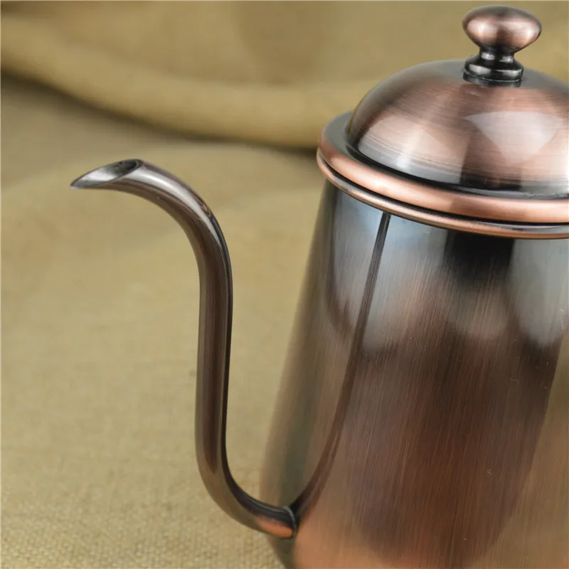

Stainless steel espresso coffee pitcher with lid Gooseneck Kettle moka pot long spout kettle milk frothing jug drink accessories