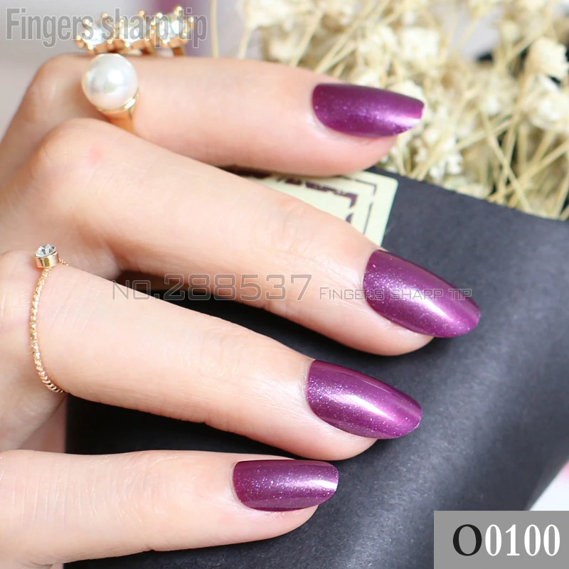 24 шт. распродажа новых продуктов длинные маленькие круглые темно фиолетовые