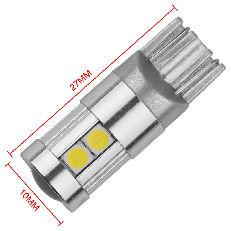 2x супер яркие светодиодные лампы t10 w5w Автомобильная Лампа 9 smd 3030 EMC авто чтения
