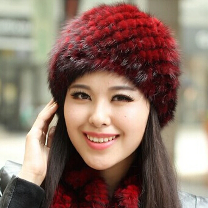 ZDFURS 2016 меховая шапка из натуральной норки лыжная теплые головные уборы с черепом