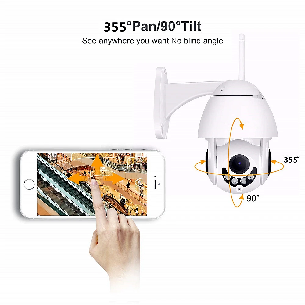 PTZ WiFi IP камера беспроводная 2MP 1080P HD наружная домашняя геодезическая H.264 IR Водонепроницаемая скоростная купольная CCTV Камера Безопасности s