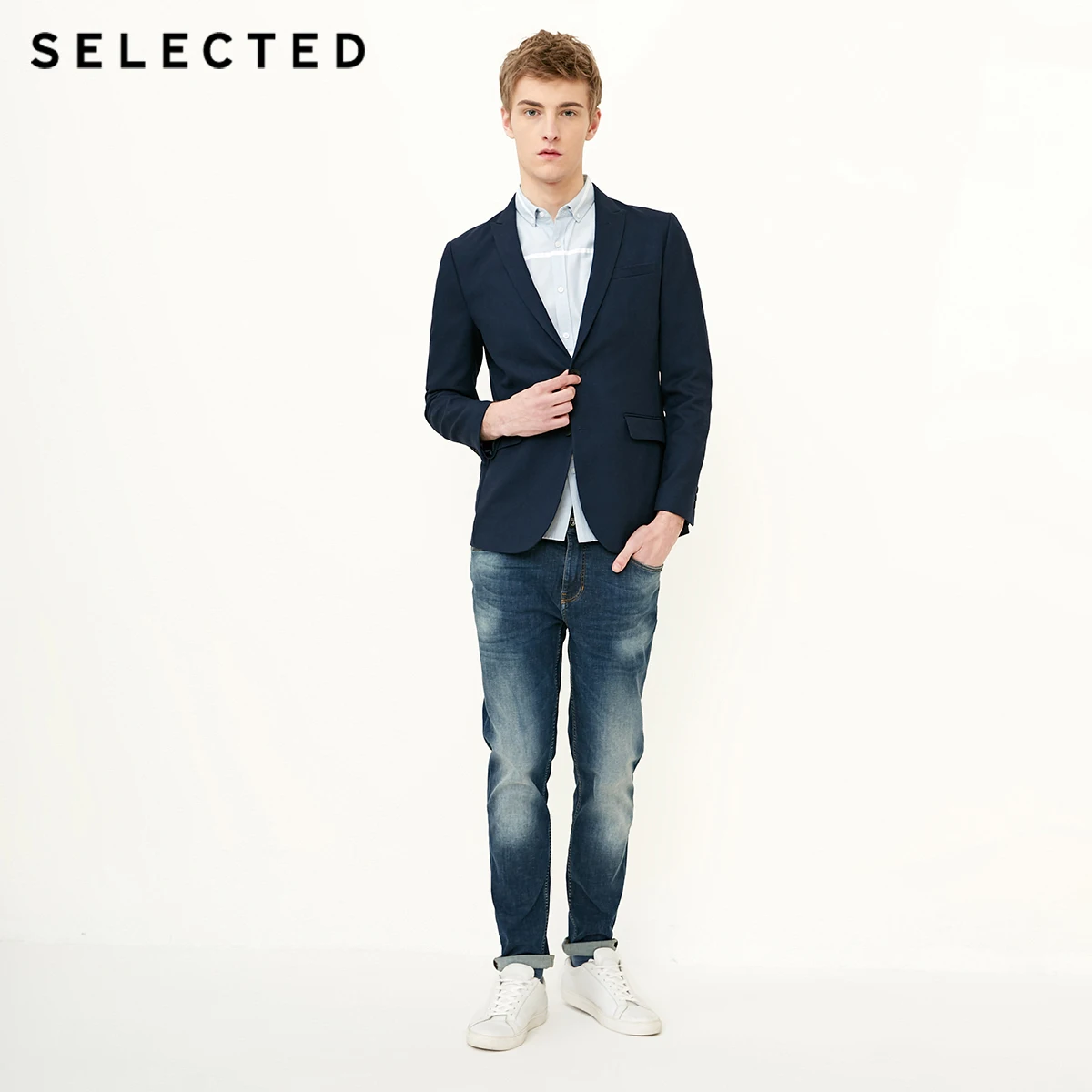 Выбранные Для мужчин Slim Fit блейзер S | 418108509|Пиджаки|
