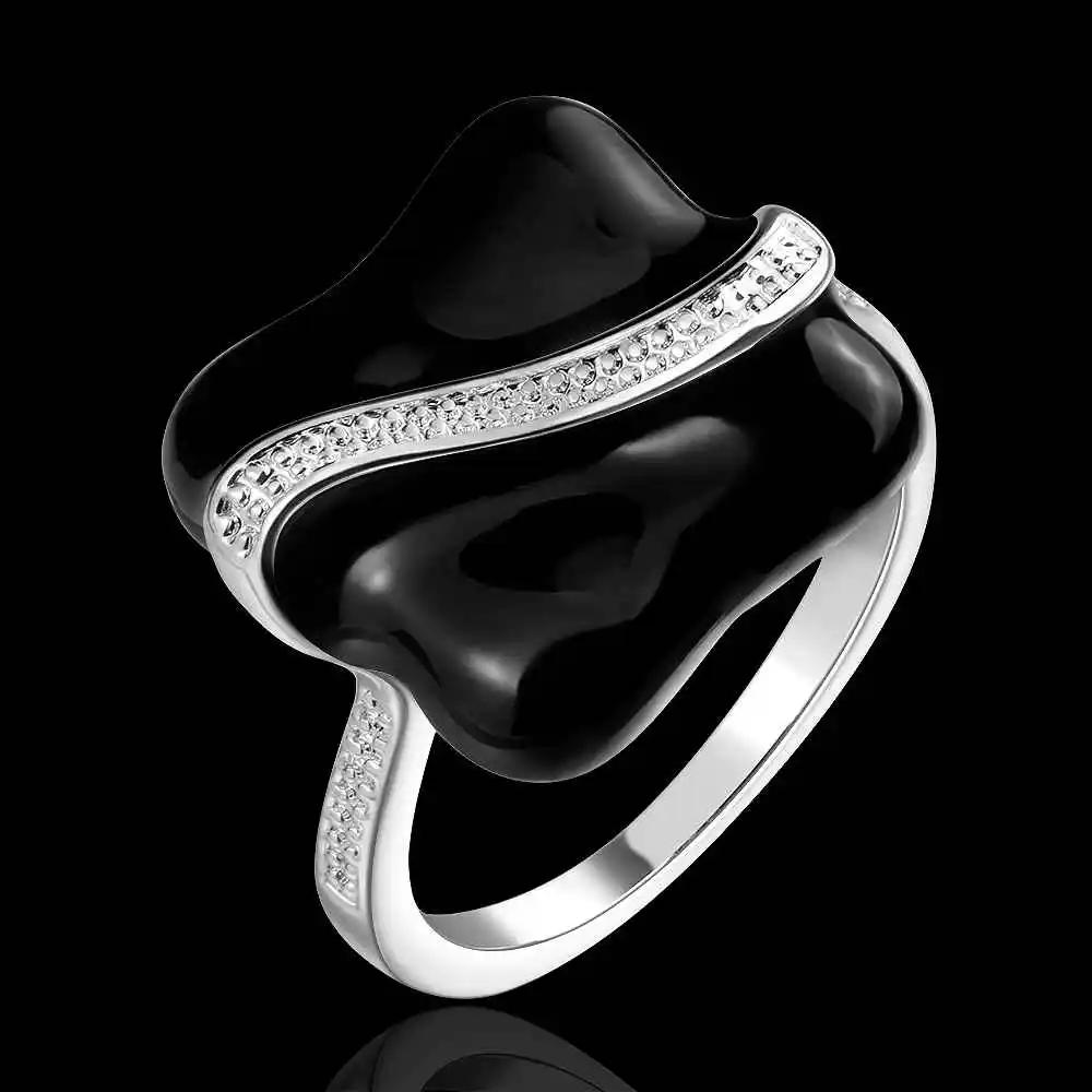 Высокое качество посеребренные кольца для мужчин четырехсторонняя инкрустация