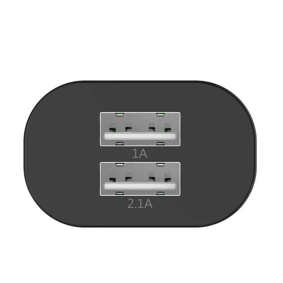 H 5 V 2A ЕС вилка со светодиодом 2 USB адаптер для мобильного телефона настенное