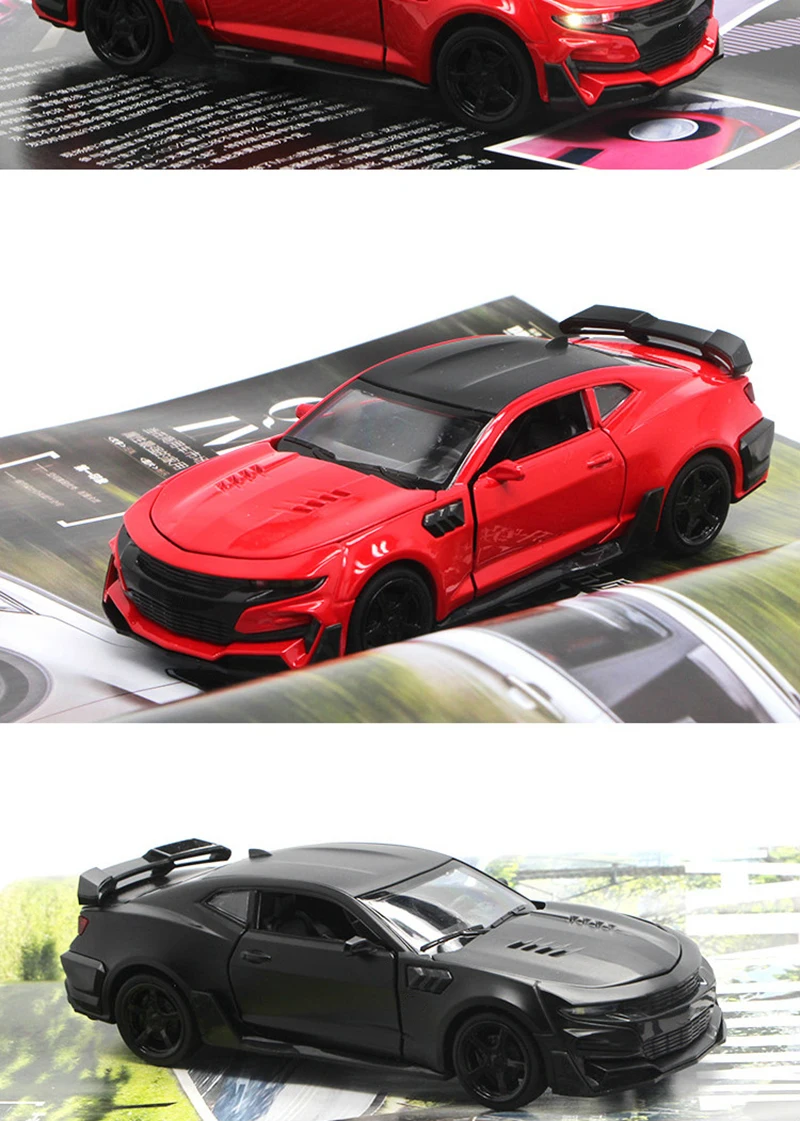Camaro 1/32 масштаб спортивных автомобилей модель Diecast автомобиля игрушки горячие моделирование модели автомобилей колеса быстро сплава авто и яростный игрушка для мальчиков