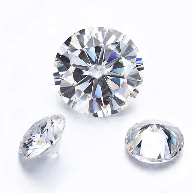 CSJ круглые бриллиантовые огранки Moissanite 0 5 карат мм D Цвет свободные драгоценные