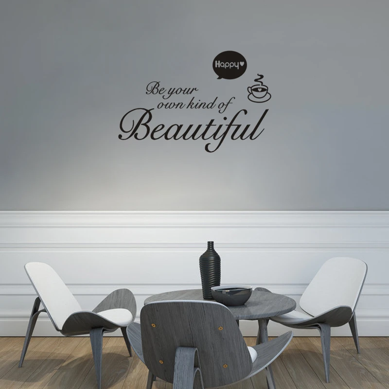 

be your own kind of beautiful warmly letters wall decals for living room wall art decor removeable stickers indoor decoration