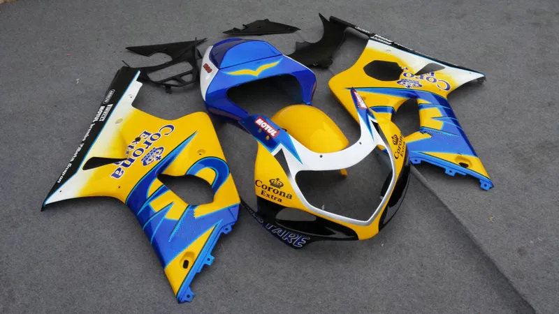 Набор обтекателей мотоцикла для GSXR1000 K2 00 01 02 GSXR 1000 2000 2001 2002 ABS желтый синий