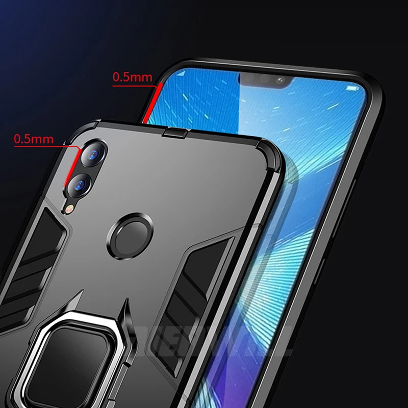 Прочный чехол для huawei Honor 8X Чехол ударопрочный магнитный держатель пальца