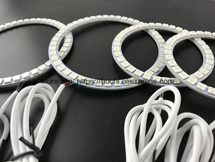 HochiTech Eexcellent молоко отбеленный хлопок крышка SMD ангельские глаза гало кольца комплект фары дневного света для FORD Mondeo MK3 2001-2007