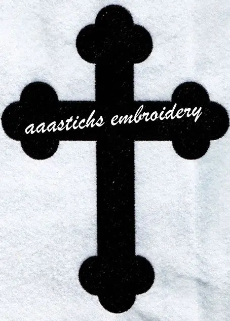 Бесплатная доставка на заказ Вышивка патч с черным крестом логотип железа одежде