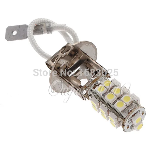 Лучшая цена 2x H3 26 SMD 3528 Светодиодный 3 Вт белый автомобильный светильник с