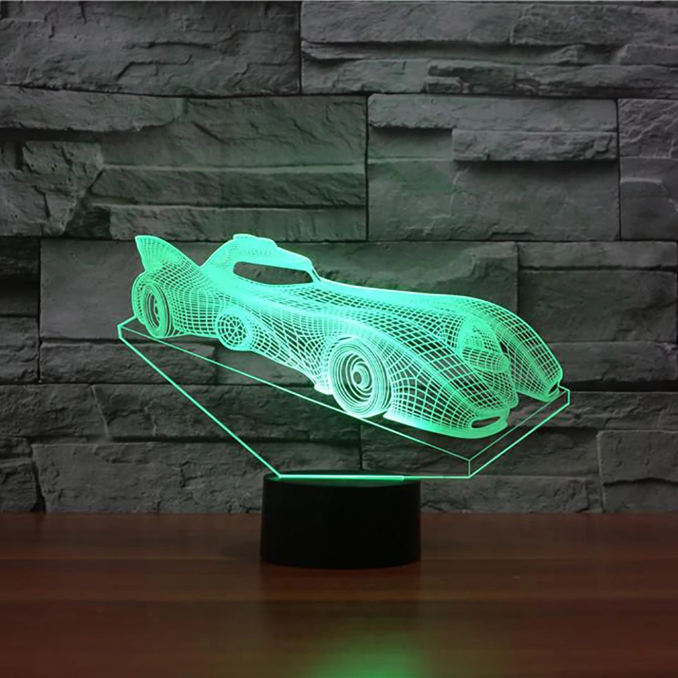 

Super Sports Car Led 3D Night Light 7 Color Changing Touch Desk Table Lamp for Home Bedroom Decor Kids Gift Toys