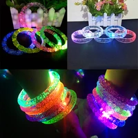 light up bracelet acrylic led light emitting electronic bracelet luminous glowing night light bracelet party toys for children