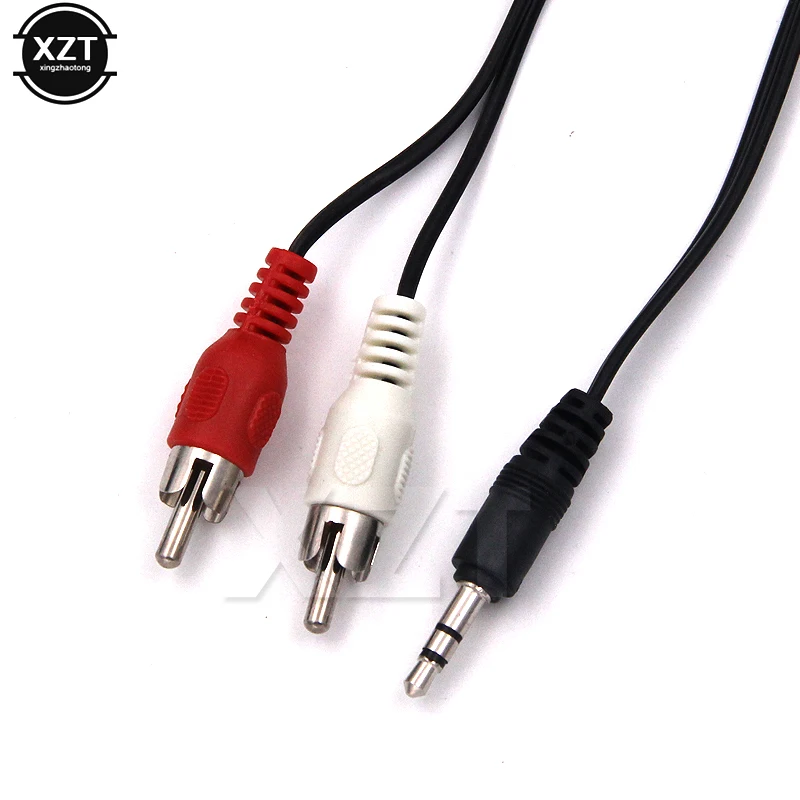 Кабель переходник со штекером 3 5 мм на 2 RCA кабель Y для стереозвука и наушников