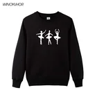 Новинка 2020, зимние женские толстовки с длинным рукавом в стиле балерины, дизайнерские женские топы для балета и танцев, милые толстовки для девочек